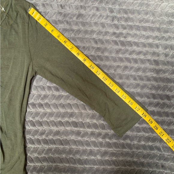 Heart & Hips Shirt Womens Large Olive Green Long Sleeve Top Cinch Drawstring - Picture 11 of 11